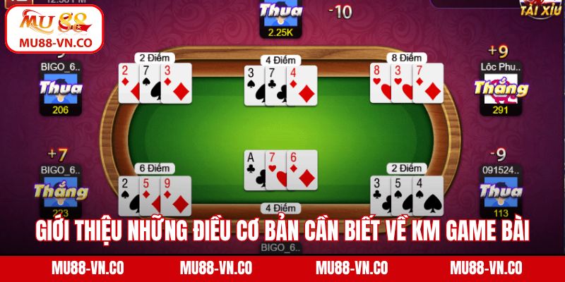 KM Game Bài - Đến Với Thế Giới Giải Trí Online Số 1 Tại Mu88 2 Giới thiệu những điều cơ bản cần biết về KM game bài